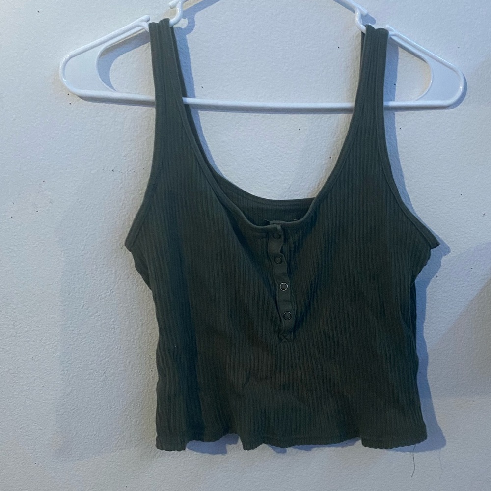 Green Crop Top